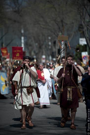 Aeneatores aux grands jeux romains à Nîmes les 17 et 18 avril 2010